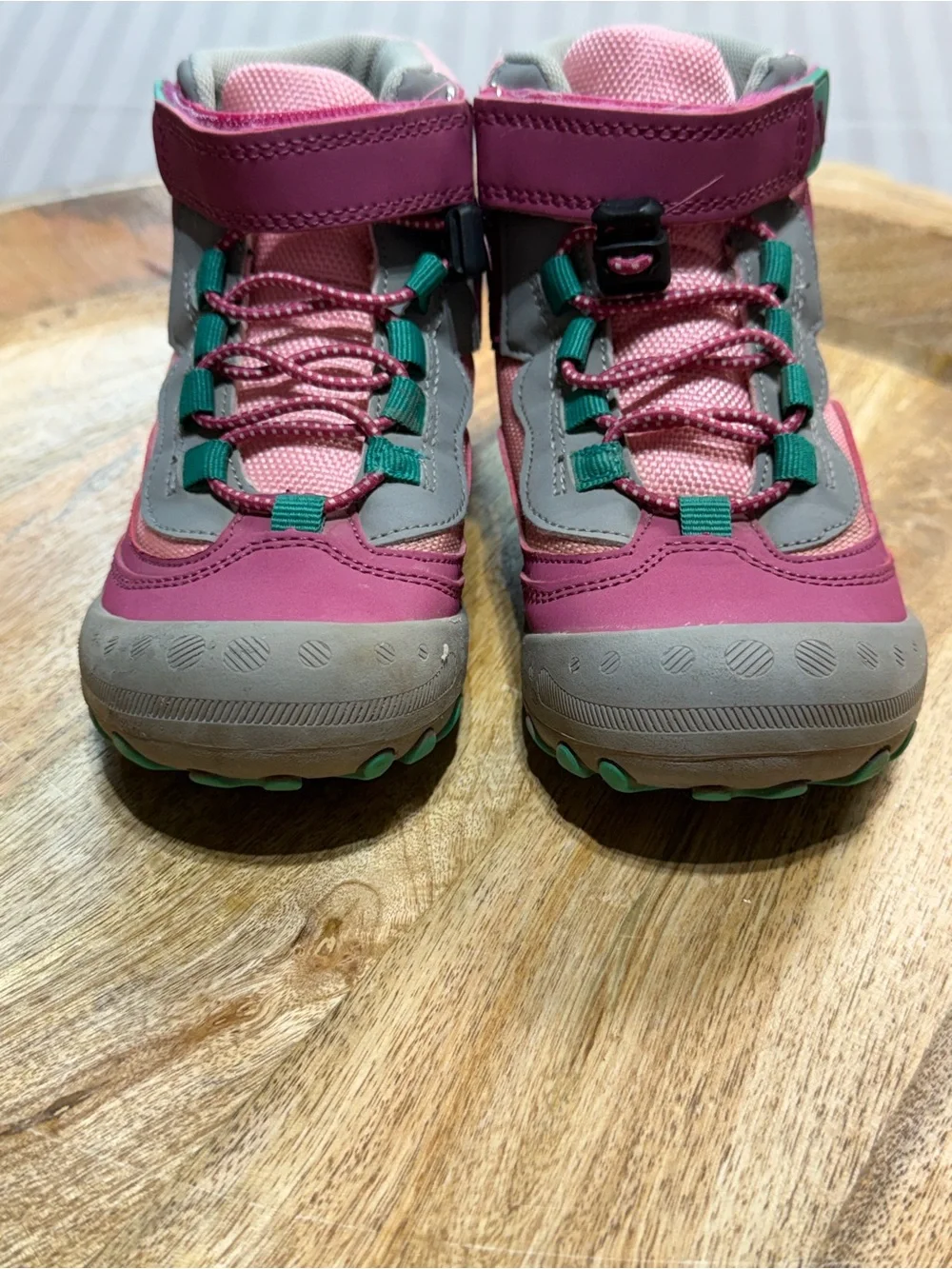 Kids Hiking Boots Mishansha Pink Teal Trail Shoes EU 30
